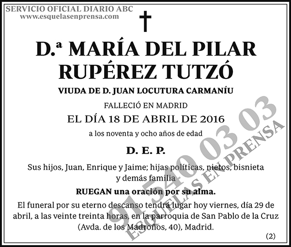 María del Pilar Rupérez Tutzó